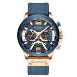 New men's watch business belt watch calendar men's watch six-pin quartz watch