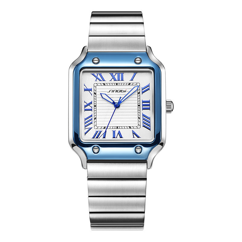 men's watch men's business Roman square watch luminous waterproof Guangzhou watch quartz watch men's watch