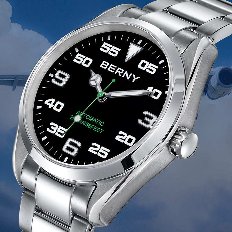 Business men's mechanical watch fully automatic stainless steel genuine luminous waterproof