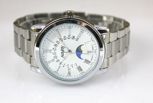 Nary Women's White Dial Stainless Steel Dress Watch-W6003-2W