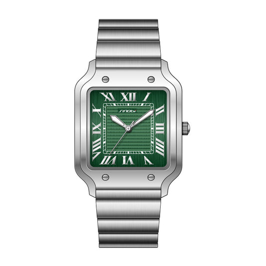 men's watch men's business Roman square watch luminous waterproof Guangzhou watch quartz watch men's watch